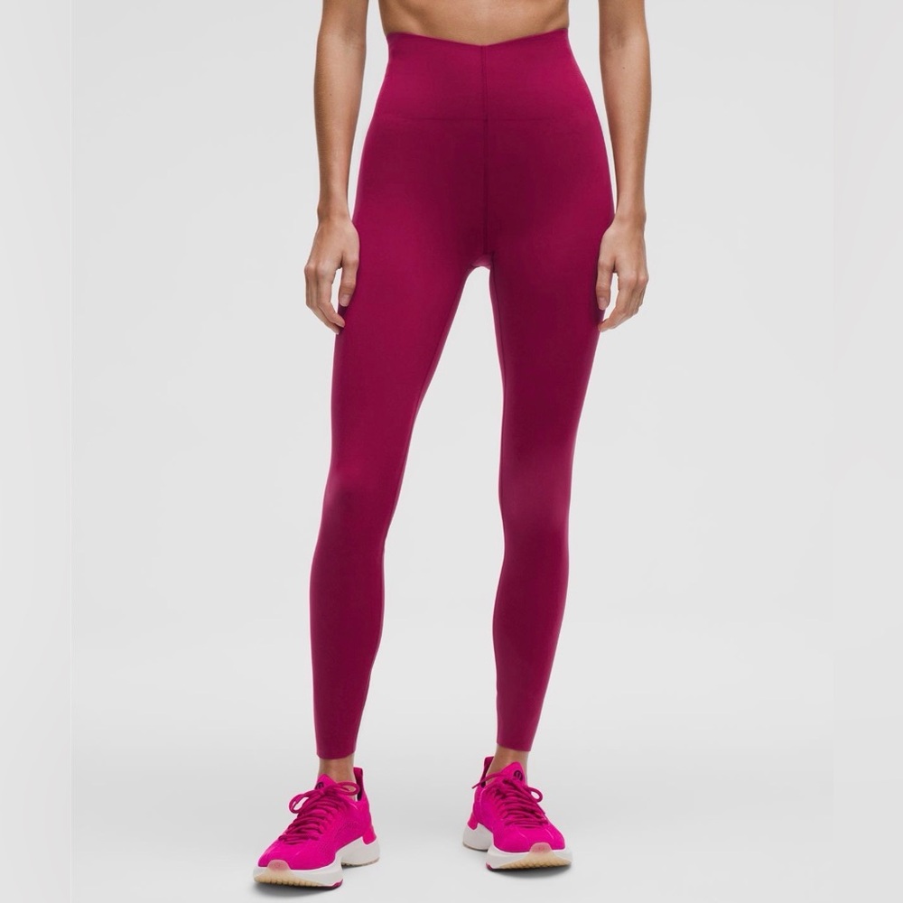 🍋🍋Lululemon Glow Up High Super High Rise Tights.28”. Size 10. Magenta Smoke